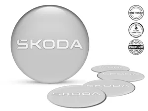 Skoda Aufkleber auf Felgen Hochwertiges Silikon-Design